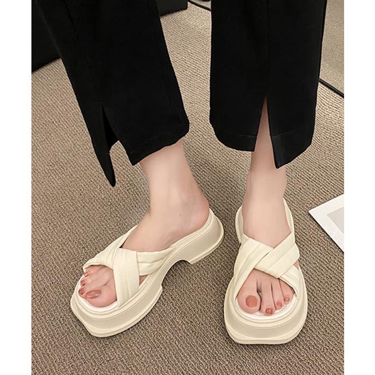 冬新作 クロスベルト 厚底サンダル | ShopNikoNiko | 詳細画像6 