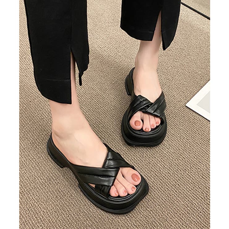 冬新作 クロスベルト 厚底サンダル | ShopNikoNiko | 詳細画像8 