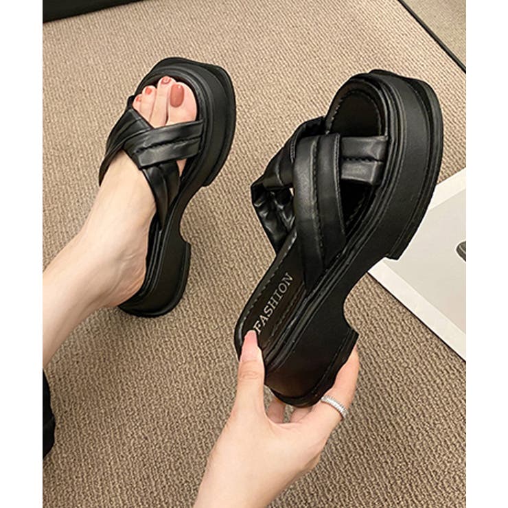 冬新作 クロスベルト 厚底サンダル | ShopNikoNiko | 詳細画像10 