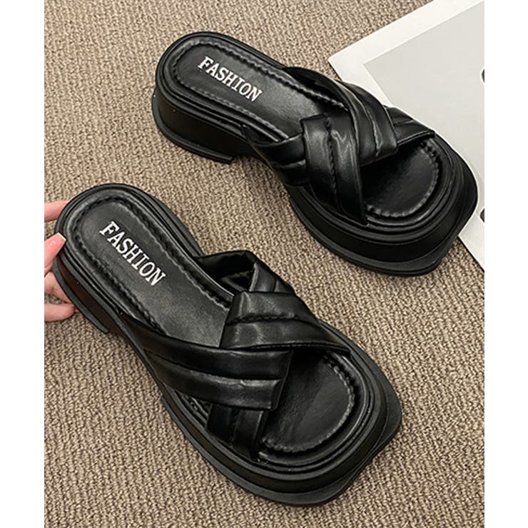 冬新作 クロスベルト 厚底サンダル | ShopNikoNiko | 詳細画像11 