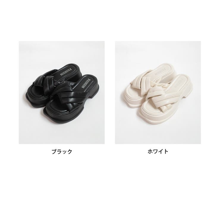 冬新作 クロスベルト 厚底サンダル | ShopNikoNiko | 詳細画像2 
