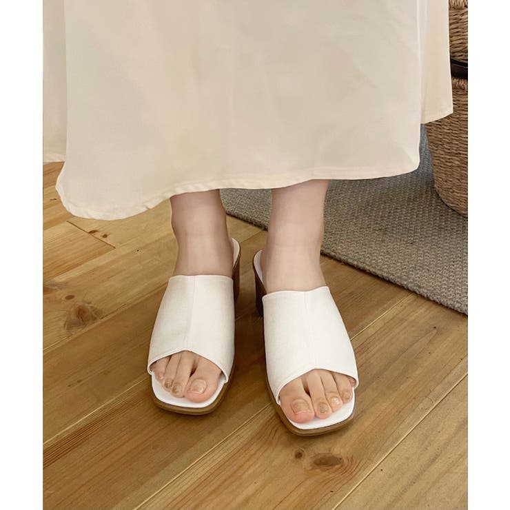 日本製 冬新作 スクエアトゥミュールサンダルシューズ | ShopNikoNiko | 詳細画像7 