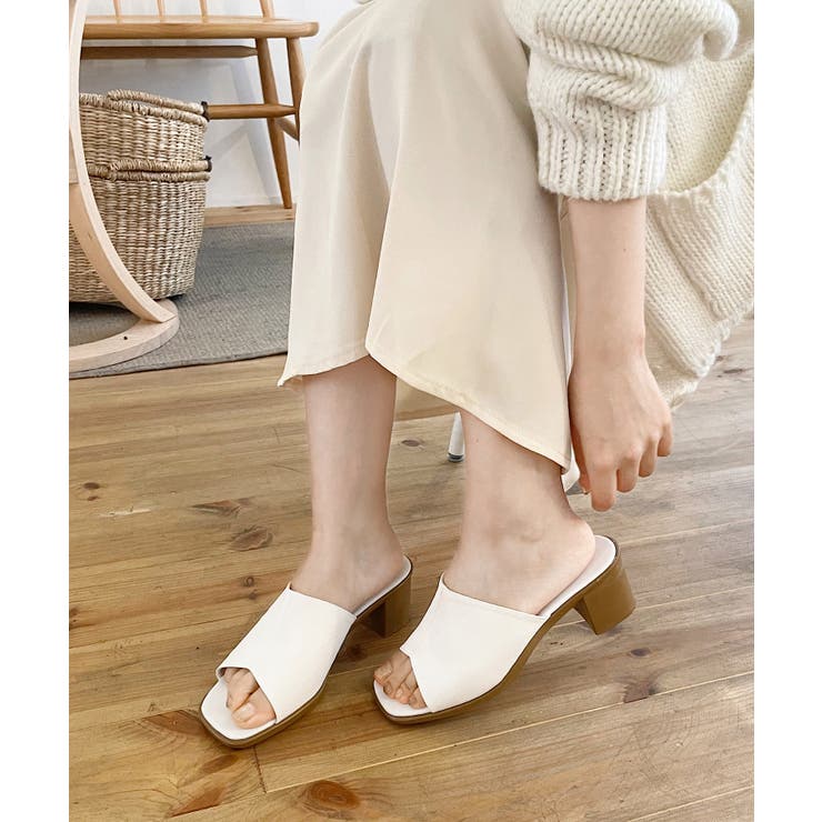 日本製 冬新作 スクエアトゥミュールサンダルシューズ | ShopNikoNiko | 詳細画像8 