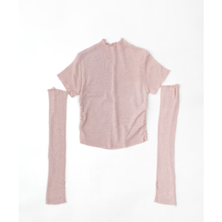 冬新作 アームカバー付き クロップド丈トップス | ShopNikoNiko | 詳細画像16 