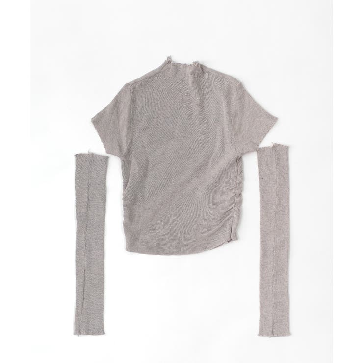 冬新作 アームカバー付き クロップド丈トップス | ShopNikoNiko | 詳細画像19 