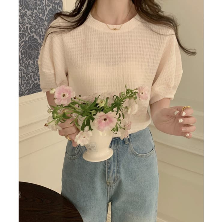 冬新作 パフスリーブ ジャガード | ShopNikoNiko | 詳細画像4 