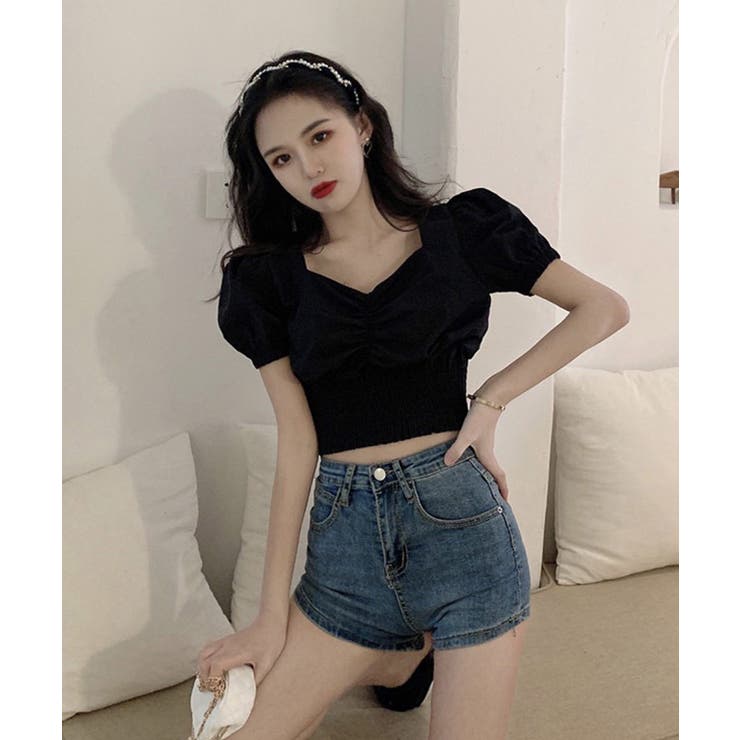 冬新作 クロップド丈 シャーリング | ShopNikoNiko | 詳細画像4 