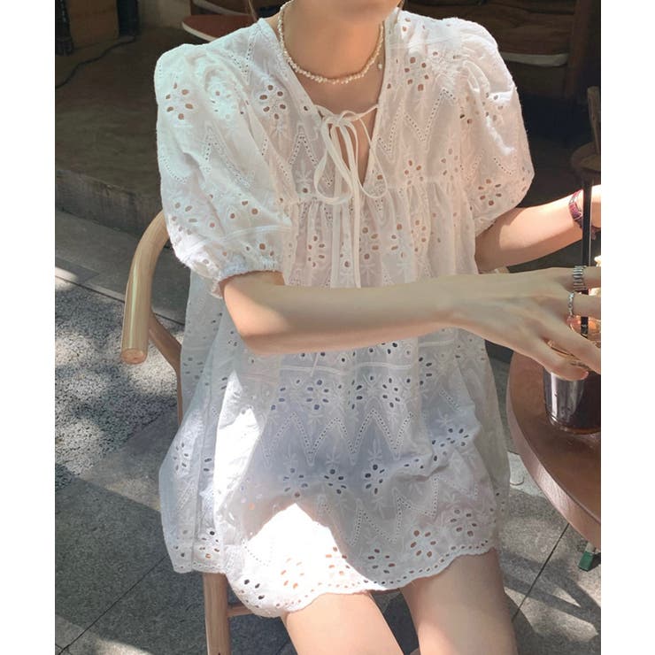 冬新作 Vネック レース刺繍 | ShopNikoNiko | 詳細画像4 