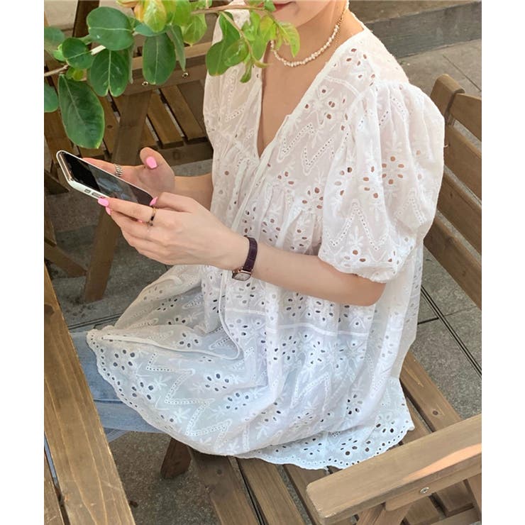 冬新作 Vネック レース刺繍 | ShopNikoNiko | 詳細画像6 