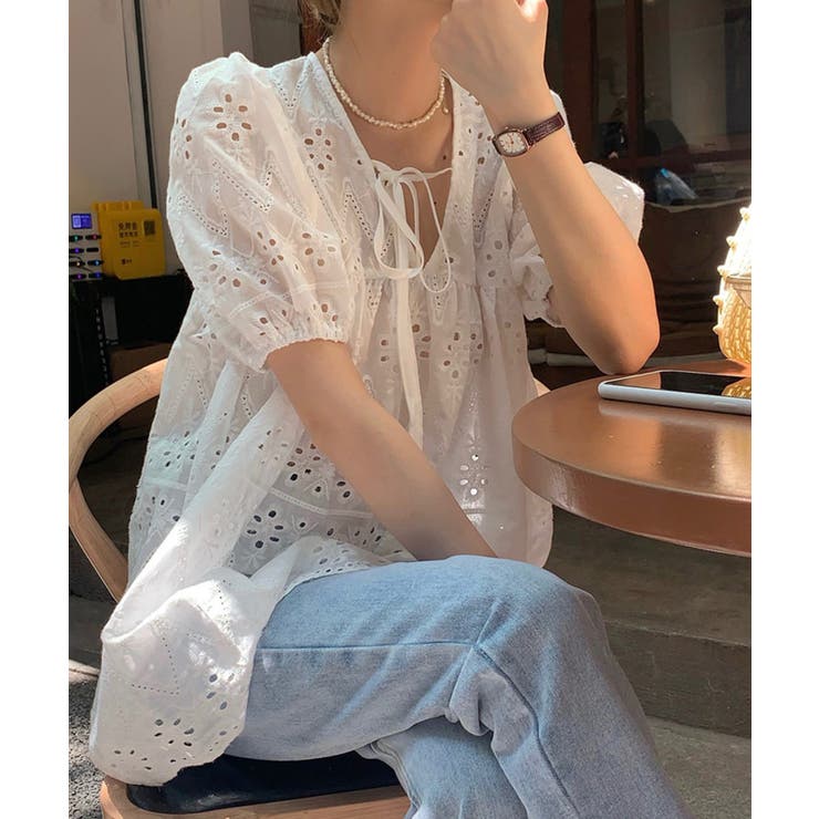 冬新作 Vネック レース刺繍 | ShopNikoNiko | 詳細画像7 