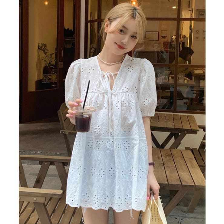 冬新作 Vネック レース刺繍 | ShopNikoNiko | 詳細画像8 