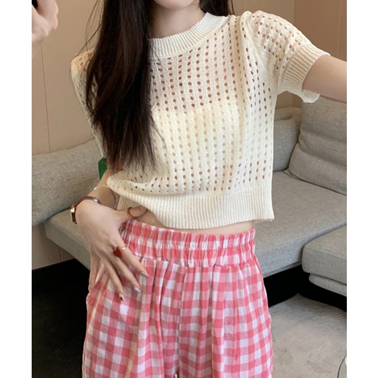 冬新作 サマーニット ショート丈 | ShopNikoNiko | 詳細画像4 