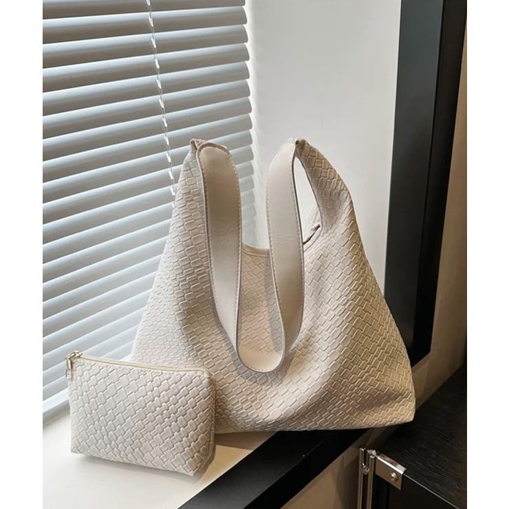 ホワイト | 冬新作 編み込み風 PUレザー | ShopNikoNiko