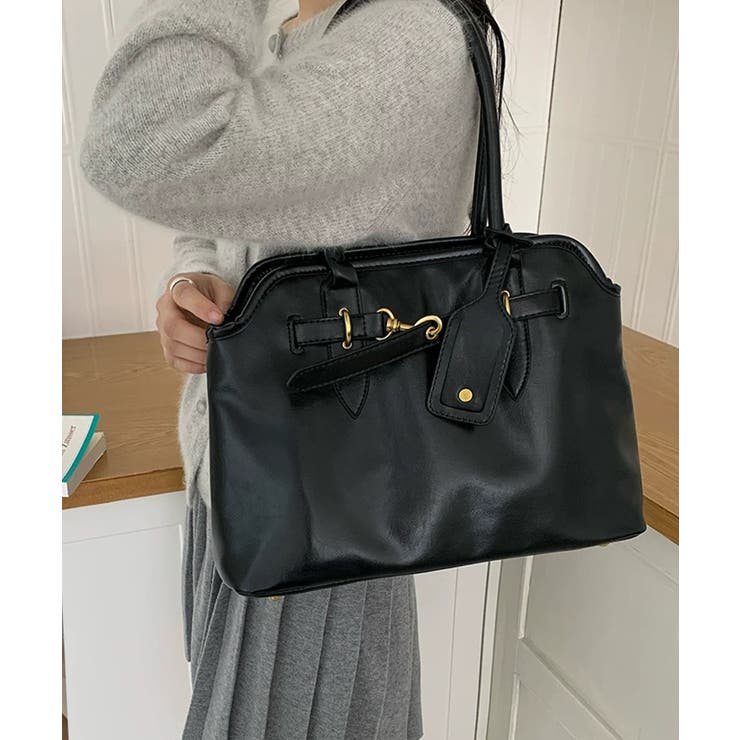 冬新作 ベルトデザイン PUレザートートバッグ | ShopNikoNiko | 詳細画像8 