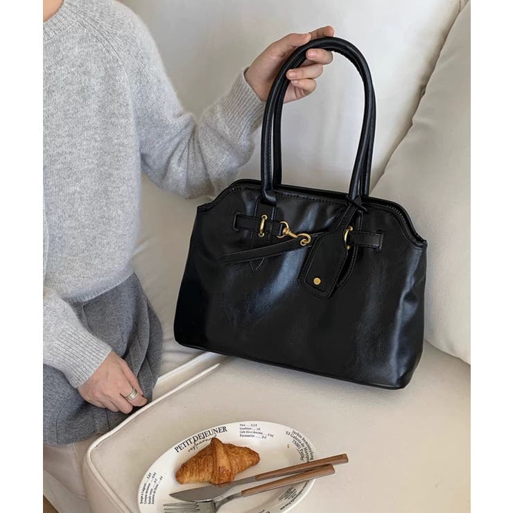 冬新作 ベルトデザイン PUレザートートバッグ | ShopNikoNiko | 詳細画像9 