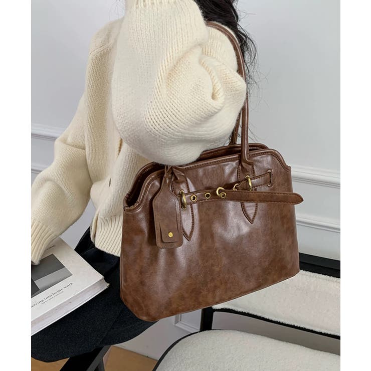 冬新作 ベルトデザイン PUレザートートバッグ | ShopNikoNiko | 詳細画像15 