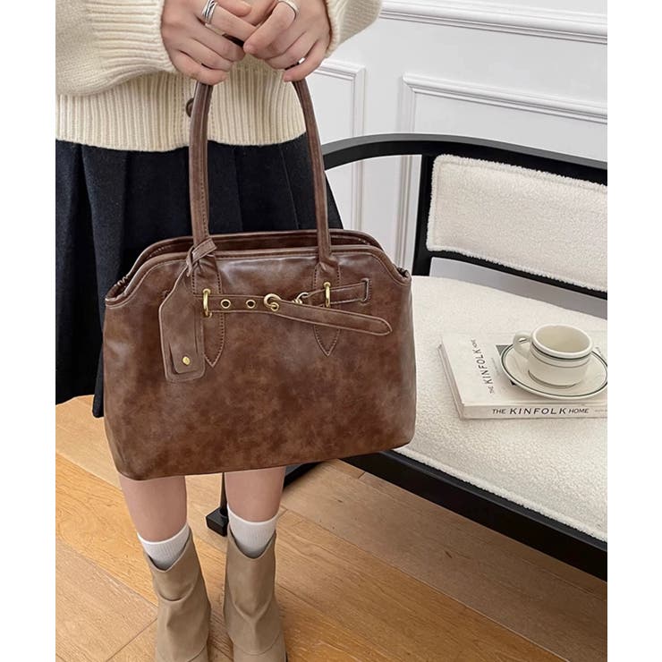 冬新作 ベルトデザイン PUレザートートバッグ | ShopNikoNiko | 詳細画像17 