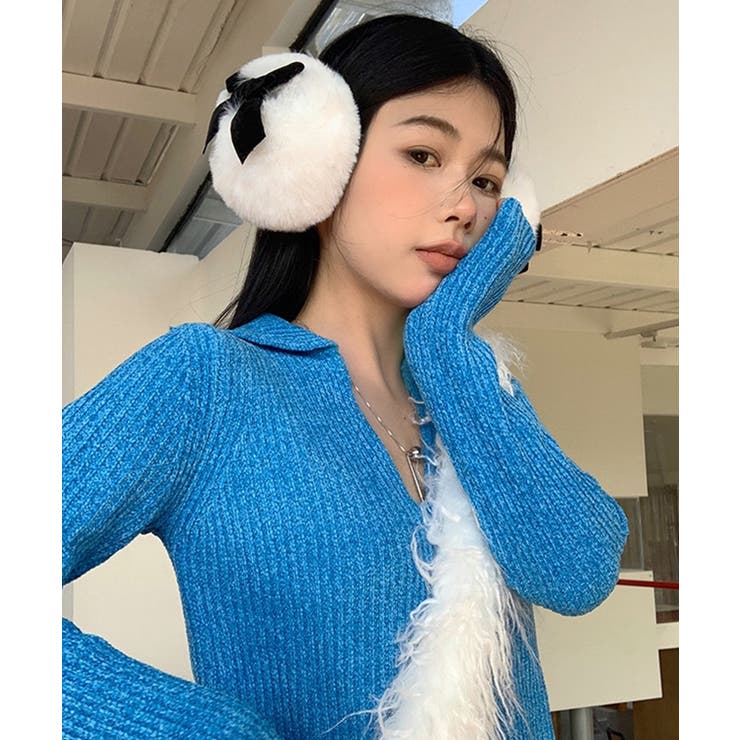 冬新作 ベルベットリボン フェイクファー | ShopNikoNiko | 詳細画像6 