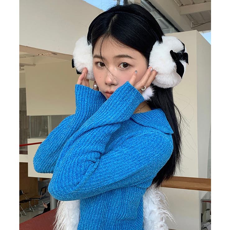 冬新作 ベルベットリボン フェイクファー | ShopNikoNiko | 詳細画像7 