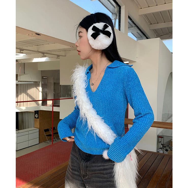 冬新作 ベルベットリボン フェイクファー | ShopNikoNiko | 詳細画像13 