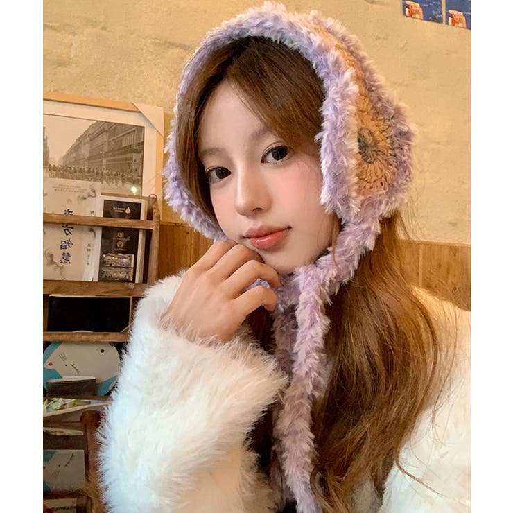 冬新作 フェイクファー カラフルニット編み | ShopNikoNiko | 詳細画像13 