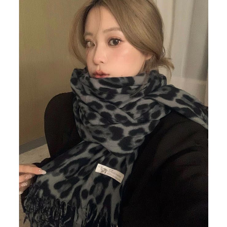 グレー | 冬新作 レオパード柄 大判 | ShopNikoNiko