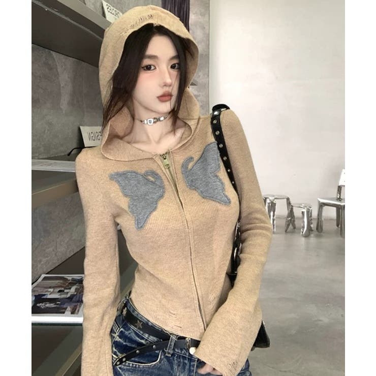 冬新作 バタフライパッチ ダブルジップ | ShopNikoNiko | 詳細画像15 