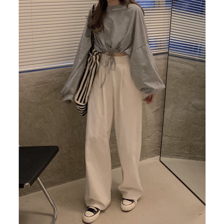 冬新作 クロップド丈 裾絞りスウェットma | ShopNikoNiko | 詳細画像18 