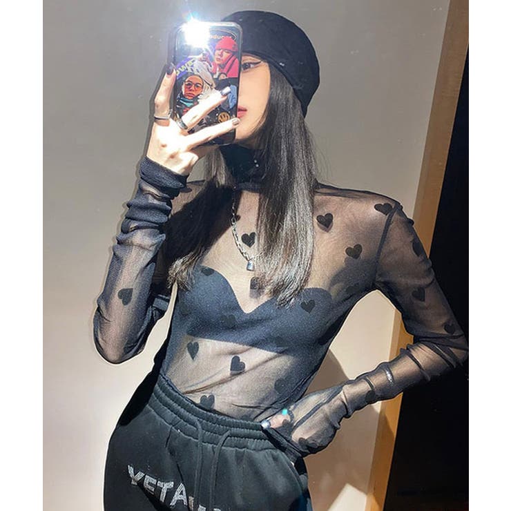 冬新作 ハート柄 タートルネック | ShopNikoNiko | 詳細画像4 