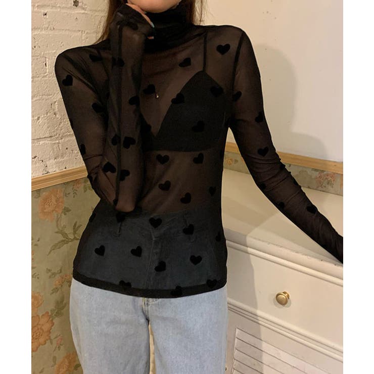 冬新作 ハート柄 タートルネック | ShopNikoNiko | 詳細画像9 