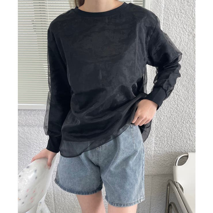 ブラック | 冬新作 シアーレイヤード トップスma | ShopNikoNiko