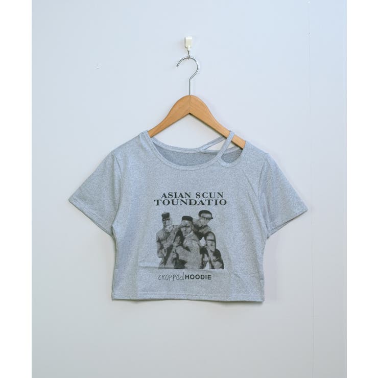 春新作 ショルダーカットアウト ショート丈チビTシャツ | ShopNikoNiko | 詳細画像21 