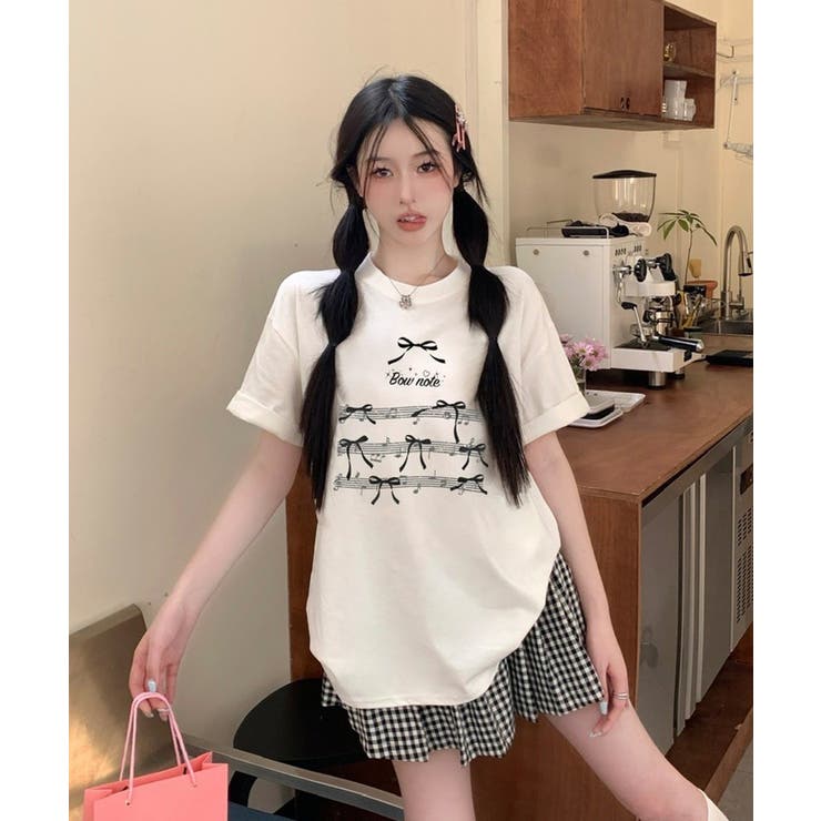春新作 楽譜リボンプリント オーバーサイズ | ShopNikoNiko | 詳細画像5 