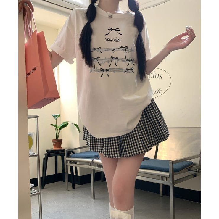 春新作 楽譜リボンプリント オーバーサイズ | ShopNikoNiko | 詳細画像8 