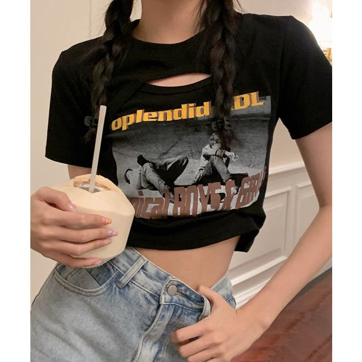 ブラック | 冬新作 フォトプリント カットアウト | ShopNikoNiko