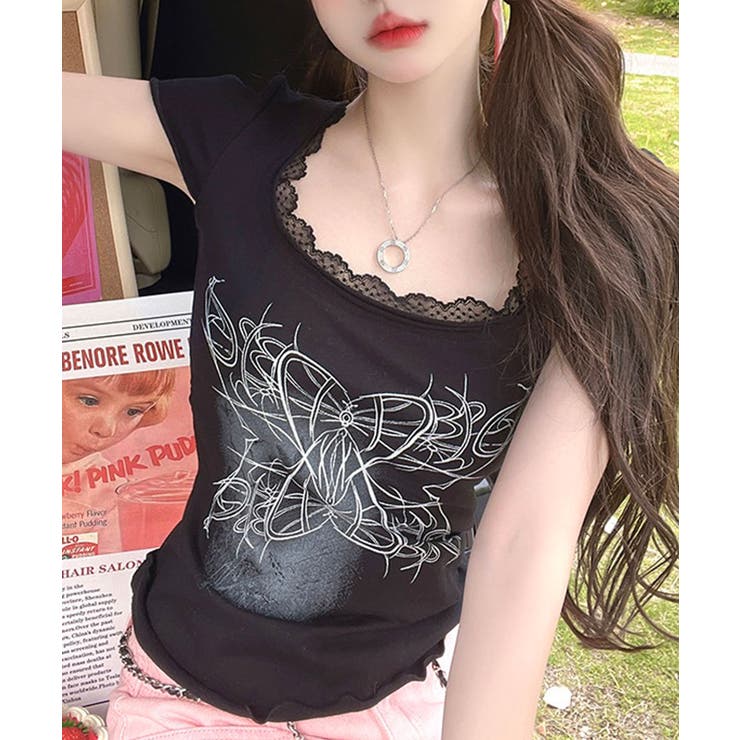 冬新作 ネックレース バタフライプリント | ShopNikoNiko | 詳細画像7 