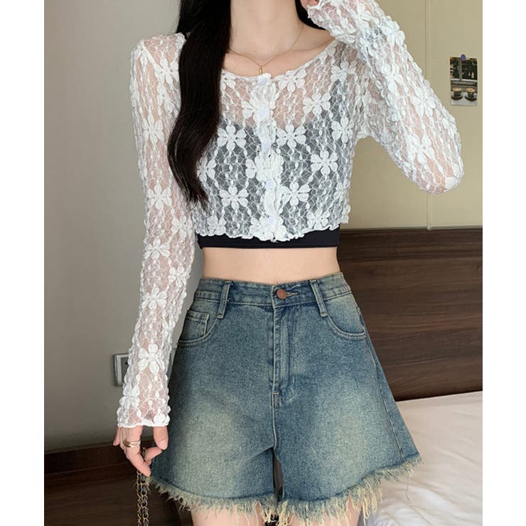 冬新作 フラワーレース ショート丈 | ShopNikoNiko | 詳細画像9 