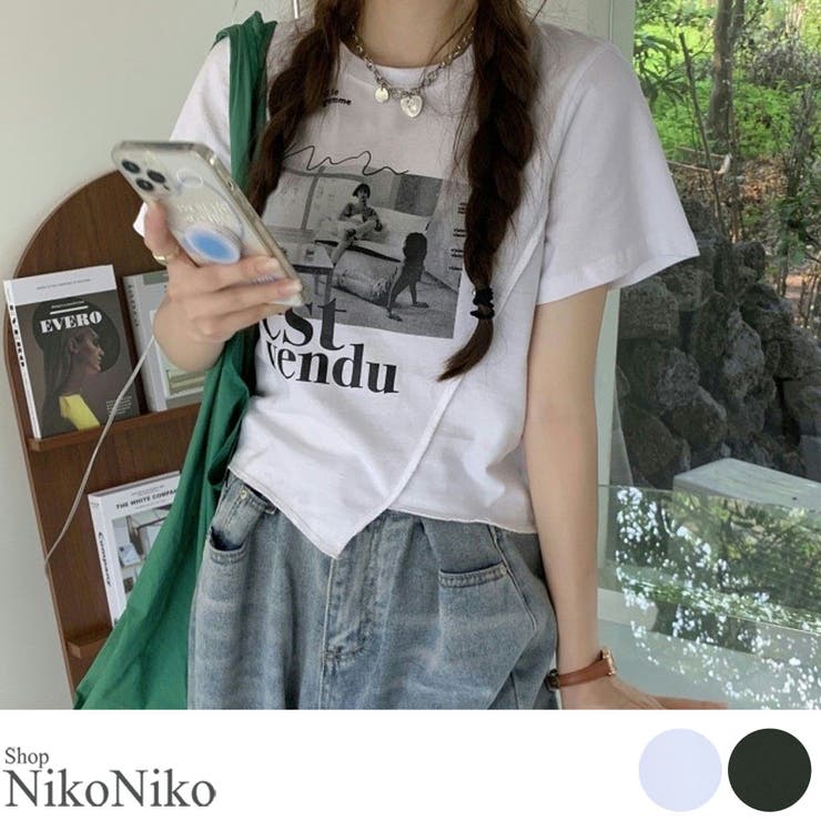 冬新作 フォトプリント アシンメトリー | ShopNikoNiko | 詳細画像1 