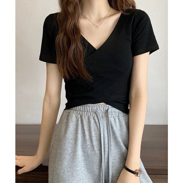 ブラック | 冬新作 フロントクロス ショート丈 | ShopNikoNiko