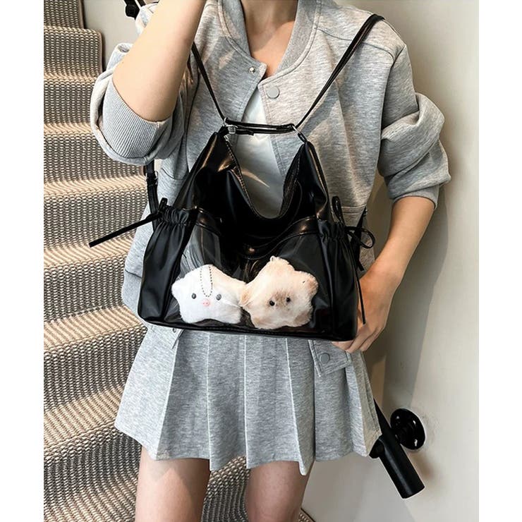 冬新作 サイドリボン クリアポケット付き | ShopNikoNiko | 詳細画像8 