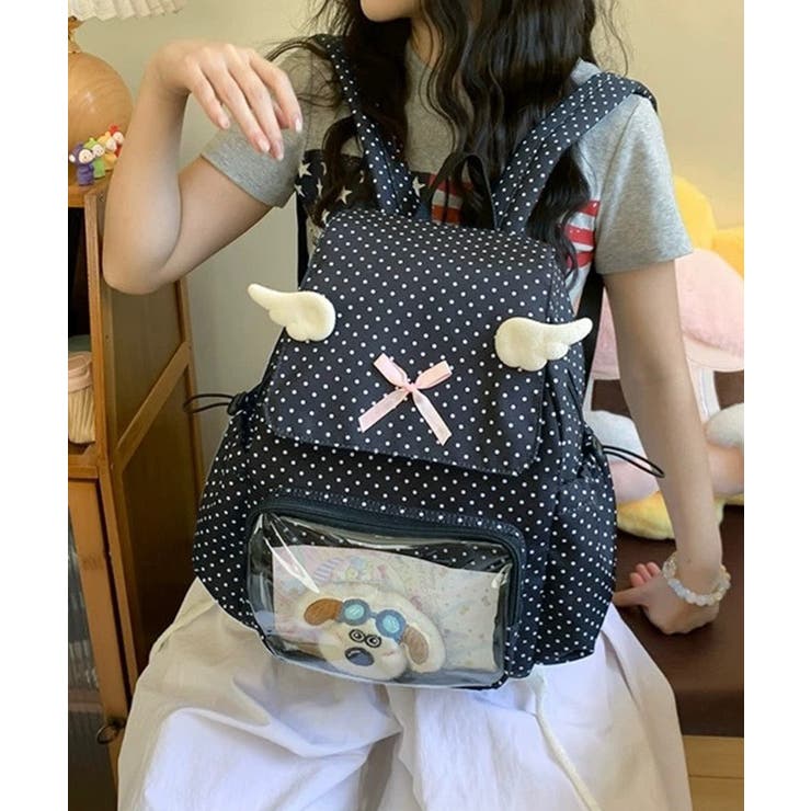 冬新作 ドット柄 クリアポケット付き | ShopNikoNiko | 詳細画像10 