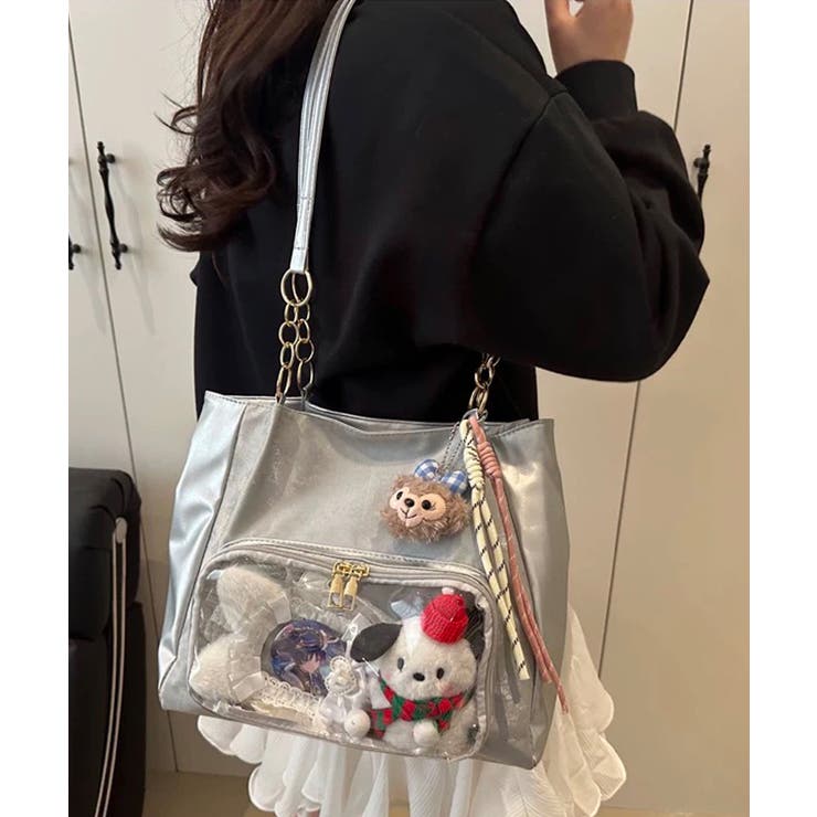 冬新作 チェーンハンドル クリアポケット付き | ShopNikoNiko | 詳細画像9 