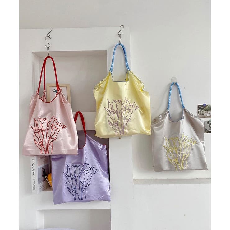 冬新作 チューリップ刺繍 サテン | ShopNikoNiko | 詳細画像6 