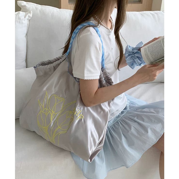 冬新作 チューリップ刺繍 サテン | ShopNikoNiko | 詳細画像9 