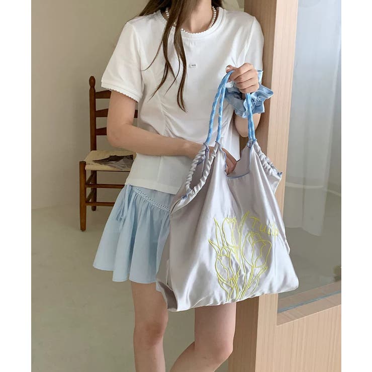 冬新作 チューリップ刺繍 サテン | ShopNikoNiko | 詳細画像10 