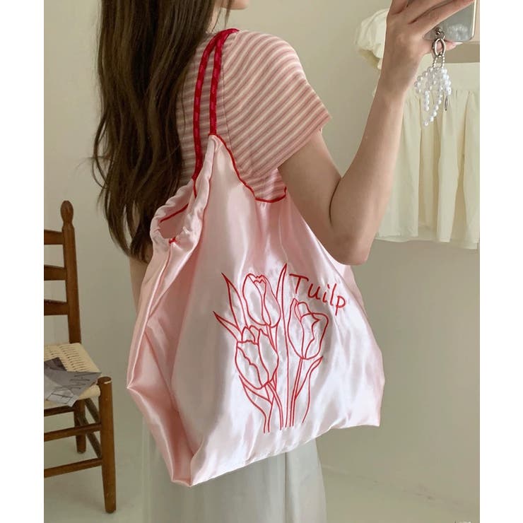 冬新作 チューリップ刺繍 サテン | ShopNikoNiko | 詳細画像14 