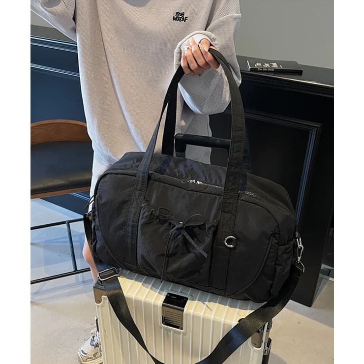 ブラック | 冬新作 リボンデザイン キャリーオン | ShopNikoNiko