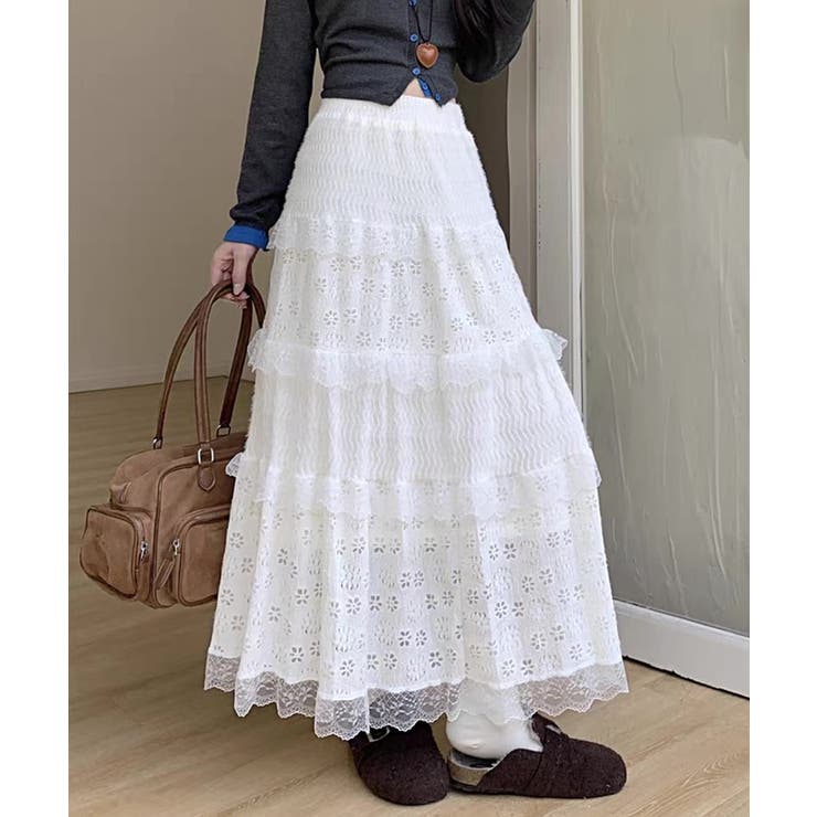 冬新作 フラワーレース ティアード | ShopNikoNiko | 詳細画像7 