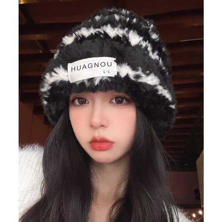 ブラック | 冬新作 ボーダー シャギーニット | ShopNikoNiko