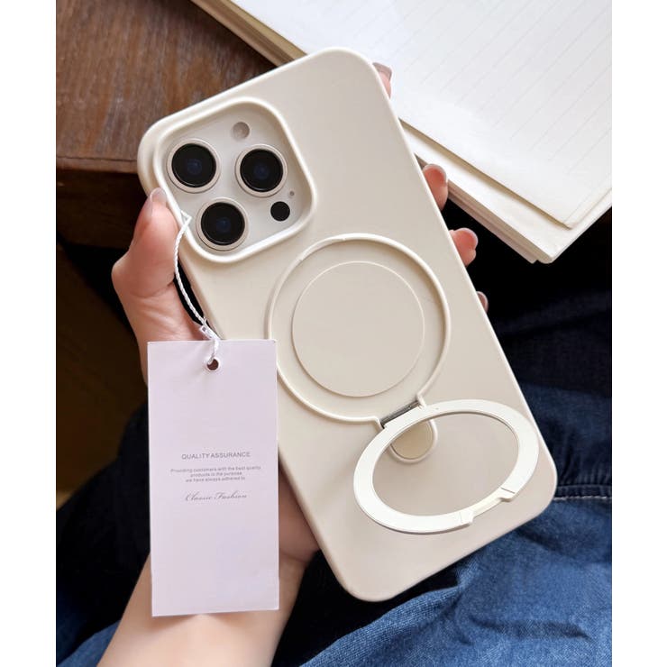 アイボリー | 冬新作 MagSaf リングスタンド付き | ShopNikoNiko